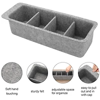 Welaxy Felt Adjustable 4 Slot Drawer Organizer Bin