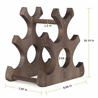 NEX™ 16" Countertop 6-Bottle Wood Wine Rack