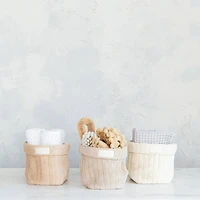 Hello Honey® 8" Countryside Charm Quilted Cotton Folding Basket Set