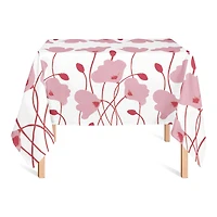 Pink Retro Florals 58" x 58" Tablecloth