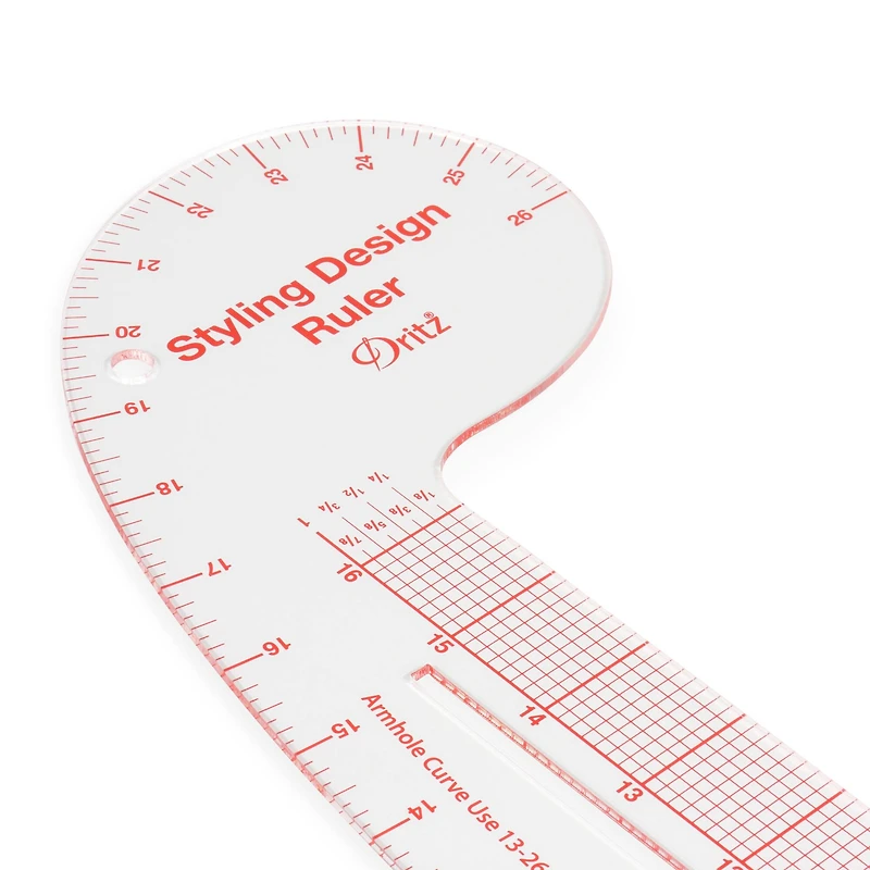 Dritz® Clear Curved & Straight Edge Styling Design Ruler