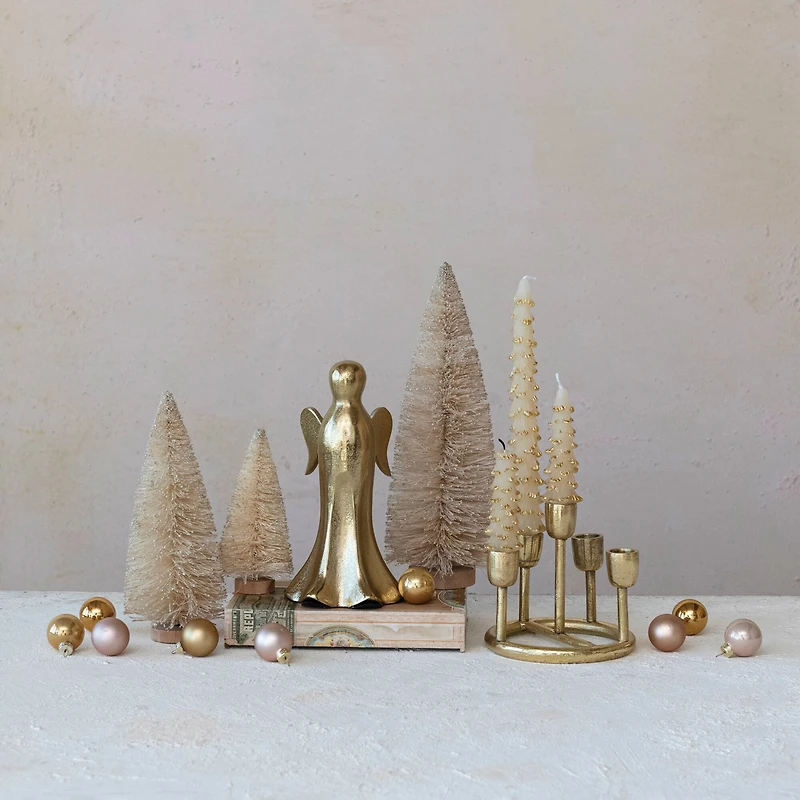 Hello Honey® 5.5" Gold Finish Aluminum Advent Taper Candleholder