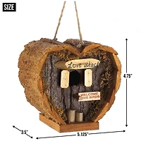 5'' Cozy Love Shack Birdhouse