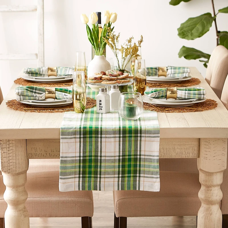 DII® 72" St. Paddy Plaid Table Runner