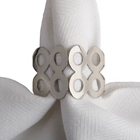 DII® Silver Square Die Cut Napkin Rings, 6ct.