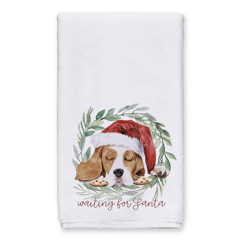 Santa Dog Tea Towels - Set of 3