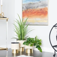 Cream Modern Planter, Set of 3" 11", 10", 9"