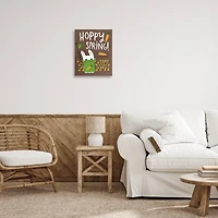 Stupell Industries Happy Spring Bunny & Carrots Canvas Wall Art