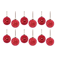 12ct. Harlequin Glass Ball Ornaments
