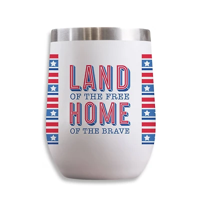 Land Of The Free Wine Tumbler