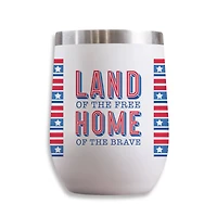 Land Of The Free Wine Tumbler