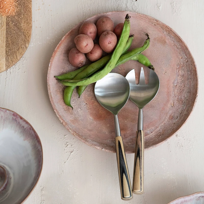 Hello Honey® 12" Red Travertine Elegance Food Tray