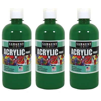 4 Packs: 3 ct. (12 total) Sargent Art® Acrylic Paint Squeeze Bottle, 16oz,