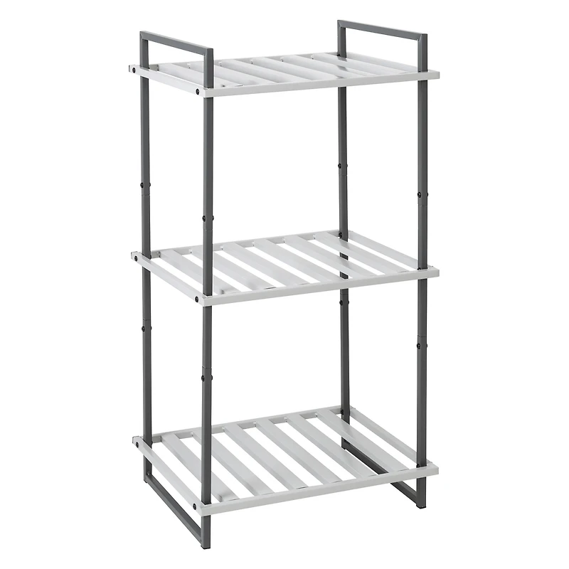 6 Pack: Honey Can Do Gray Tones 3-Tier Tubular Metal Shelf