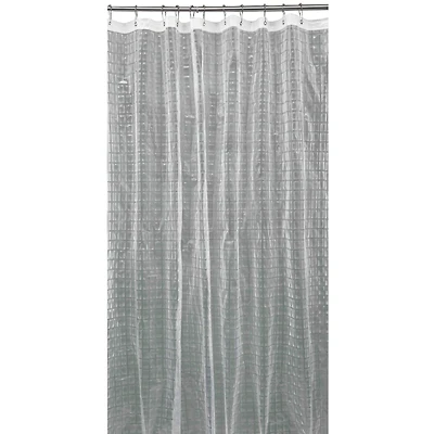 Bath Bliss Clear 3D Octagon Design Shower Curtain
