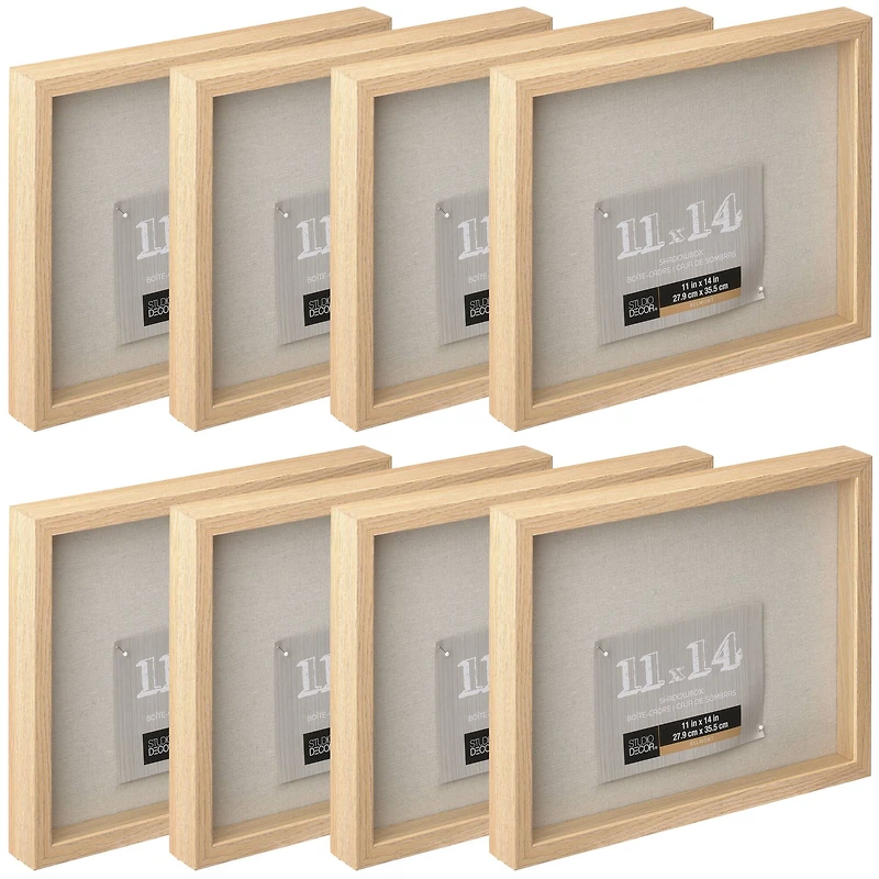 8 Pack: Blonde Belmont 11" x 14" Shadowbox by Studio Décor®