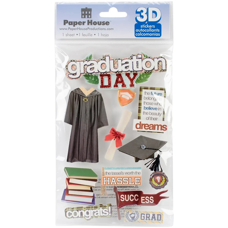 Paper House® Graduation Day 3D Stickers