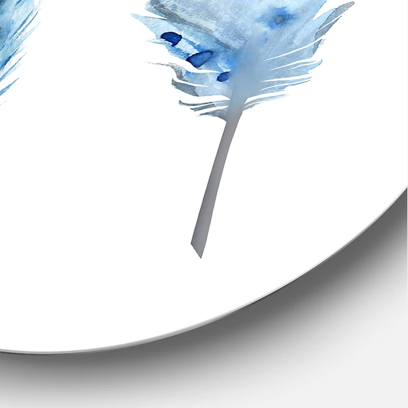 Designart - Blue Boho Feathers II