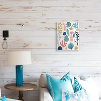 Stupell Industries Coral Reef Ocean Life Playful Pastel Sea Plants Canvas Wall Art