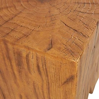 18" Brown Block Outdoor Accent Table