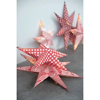 Hello Honey® 24" Red LED Paper Star Ornaments Set