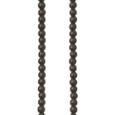 12 Pack:  Round Black Jasper Beads, 4mm by Bead Landing™