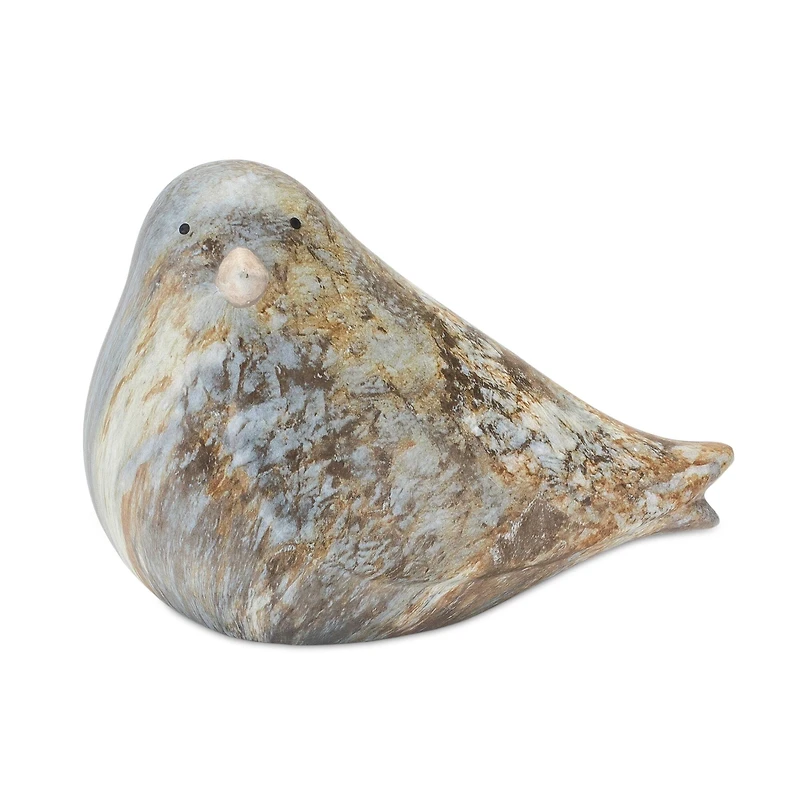 4.5" Terracotta Marble Design Bird Figurine Set