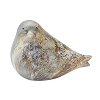 4.5" Terracotta Marble Design Bird Figurine Set