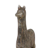 Set of 3 Black Metal Eclectic Llama Sculpture, 8", 7", 5"