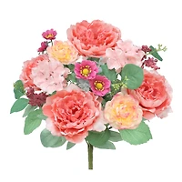 21" Coral Peony & Hydrangea Mix Deluxe Bush by Ashland®