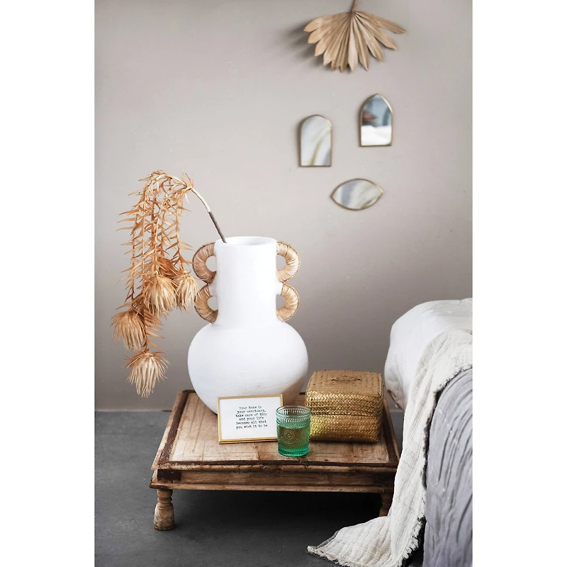 Hello Honey® Gold Hand-Woven Seagrass Baskets with Lids Set