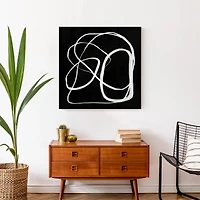 Charcoal Circles 24" x 24" Canvas Wall Art