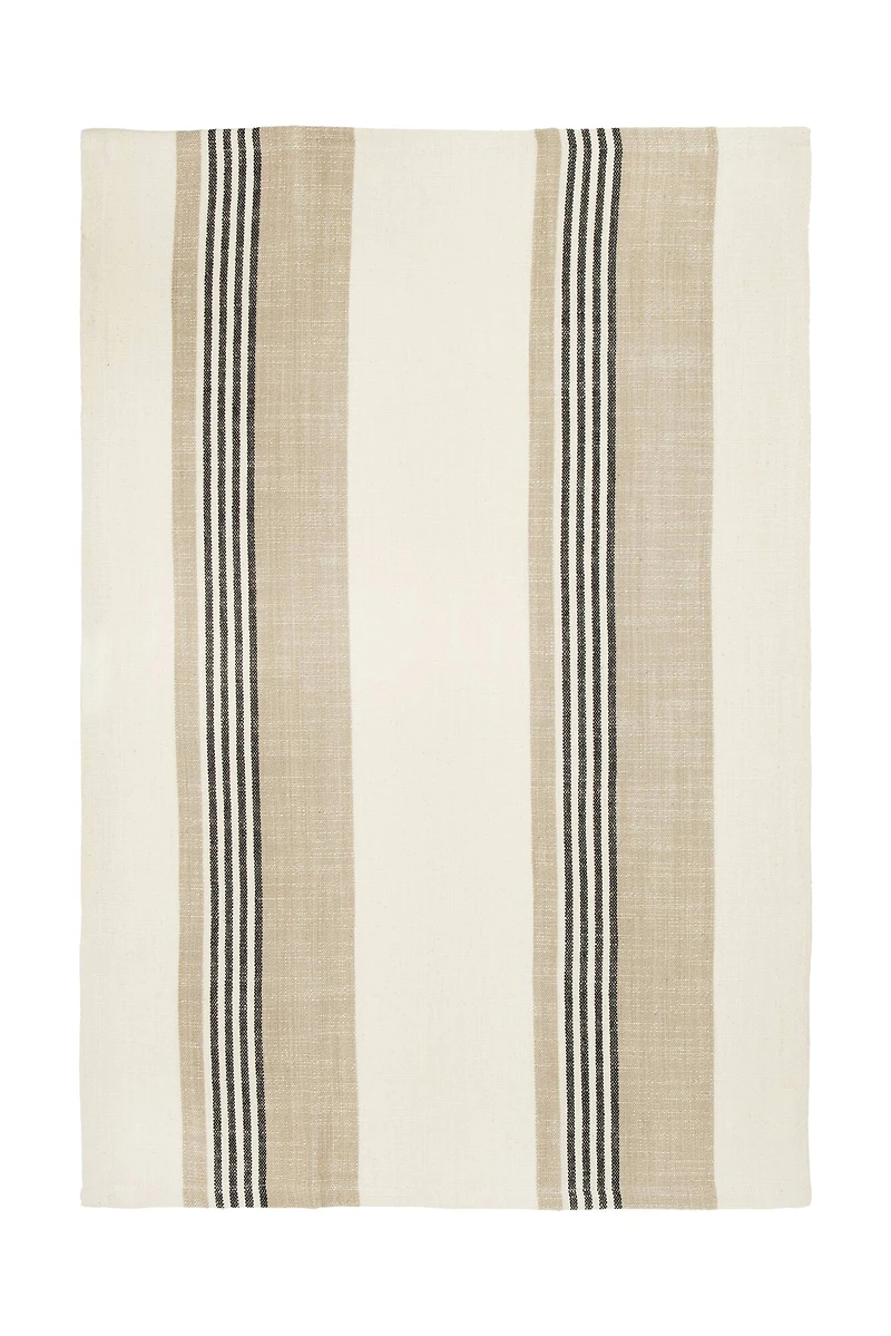 Hello Honey® Tan & Gray Striped Cotton Tea Towel Set