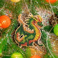 Wonderland Crafts Dragon Bead Embroidery on Wood Kit