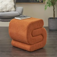 19" S-Shaped Room Ottoman with Connected Arches