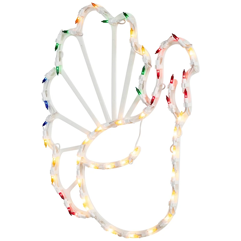 18" Lighted Turkey Thanksgiving Window Silhouette Decoration