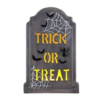 Mr. Halloween 10" Ceramic LED Trick Or Treat Tombstone