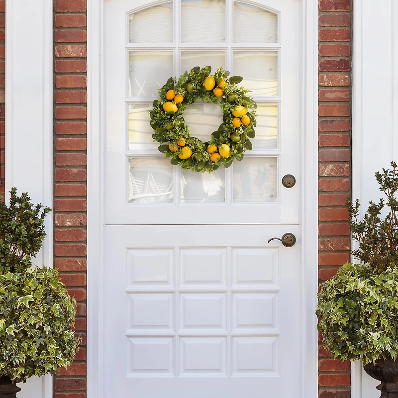 Glitzhome® 22'' Lemon Wreath