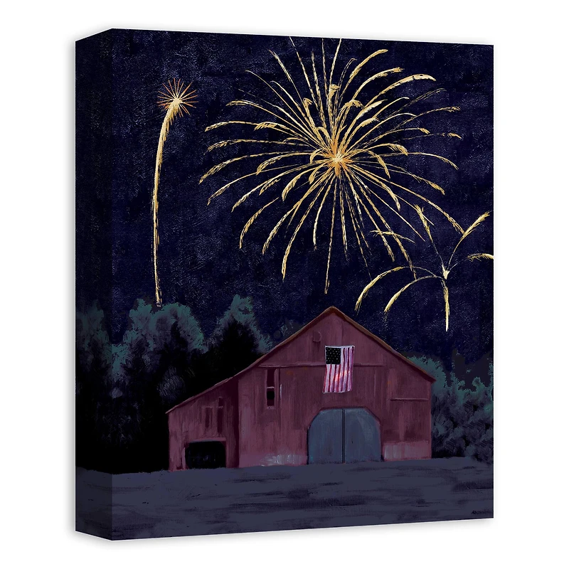 Farm Fireworks Canvas Wall Art
