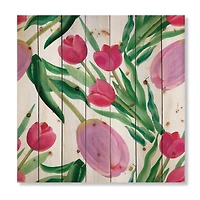 Designart - Blooming Beautiful Pink Tulips Flowers