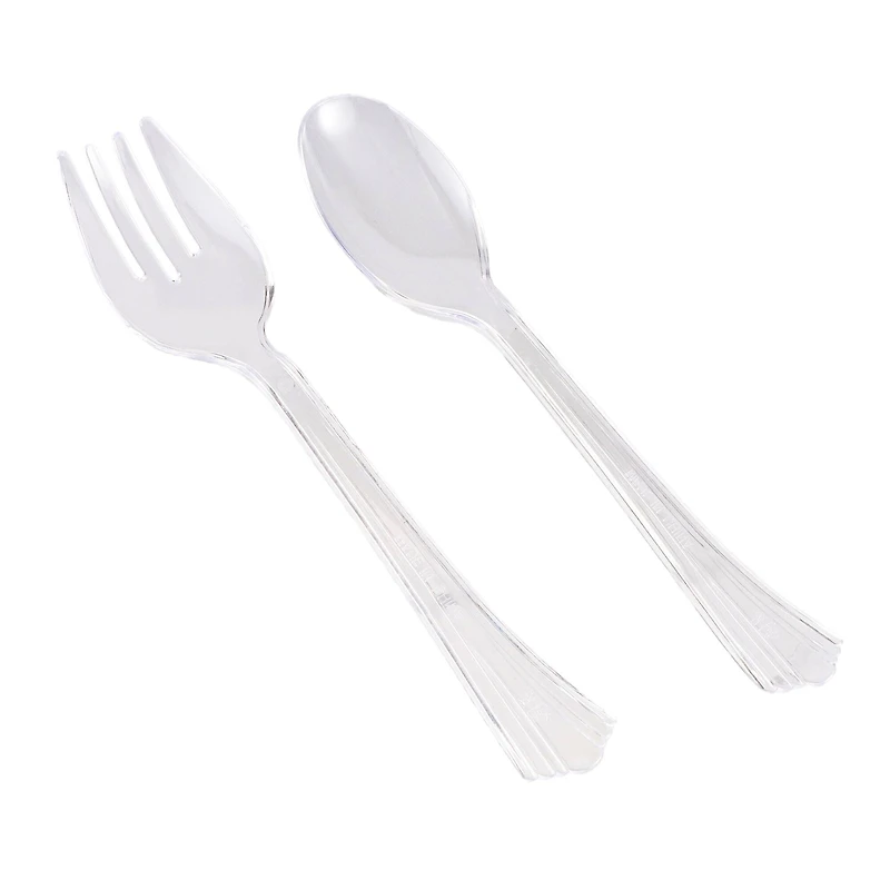 Clear Serving Fork & Spoon Set by Celebrate It™