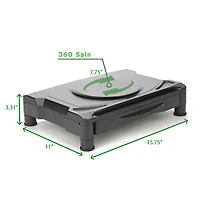 Mind Reader Rotative Black Extra Wide Monitor Riser