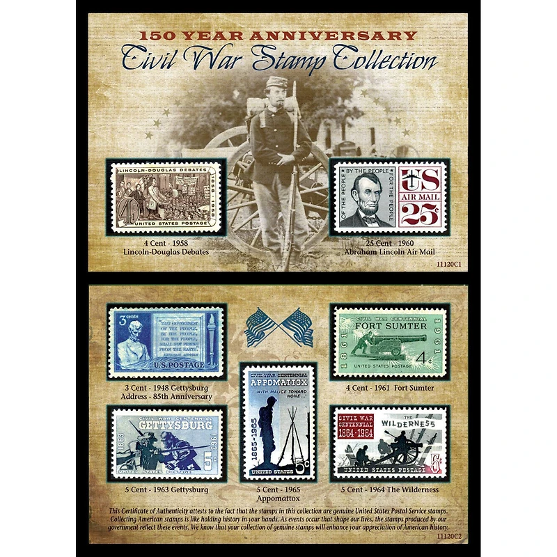 150th Anniversary Civil War Commemorative Stamp Collection