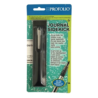 Itoya® Journal Sidekick Black Magnetic Pen Holder