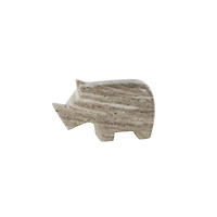 Gray & Copper Rounded Marble Safari Animals Sculpture Set