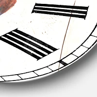 Designart 'Wood Farm Roaster I Farmhouse Wall Clock