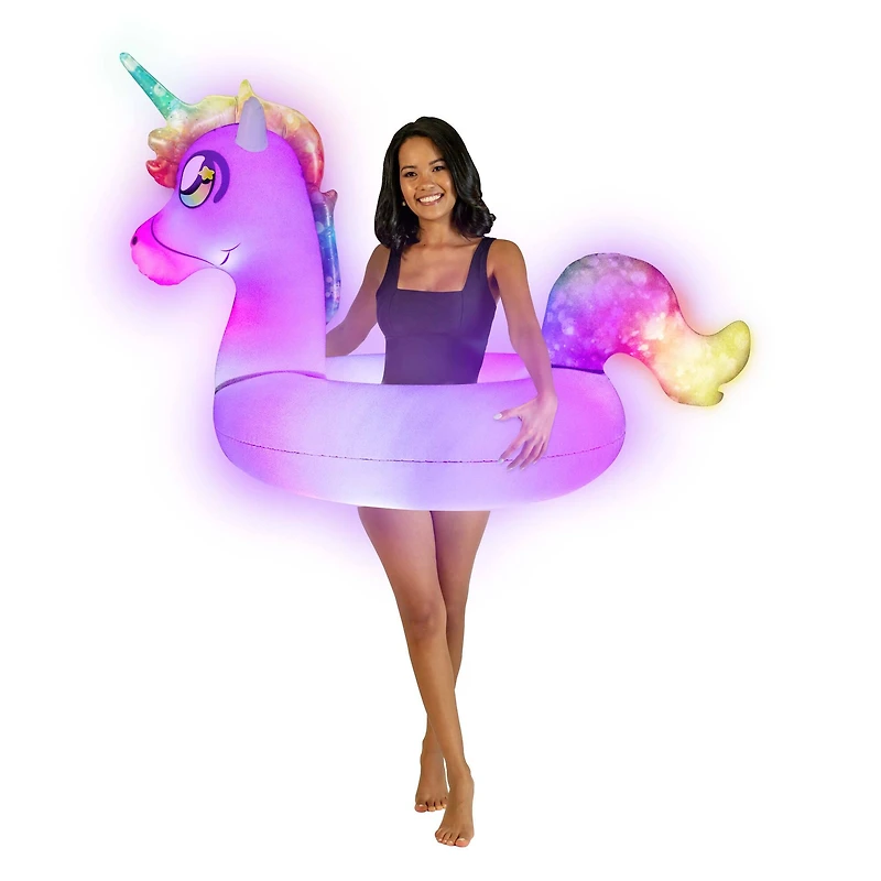PoolCandy Illuminated LED Unicorn Large Pool Tube
