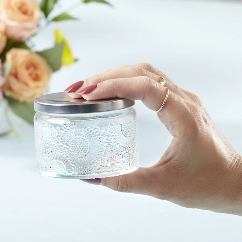 Kate Aspen® Garden Blooms Clear Glass Tea Light Holder, 4ct.