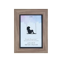 Simply Essentials™ 4" x 6" Brown with Black Edge Frame by Studio Décor®