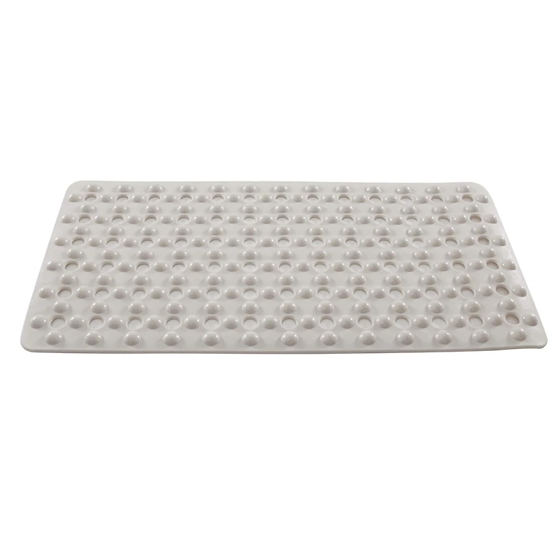 Beige Non-Slip Bubble Texture Bath Mat
